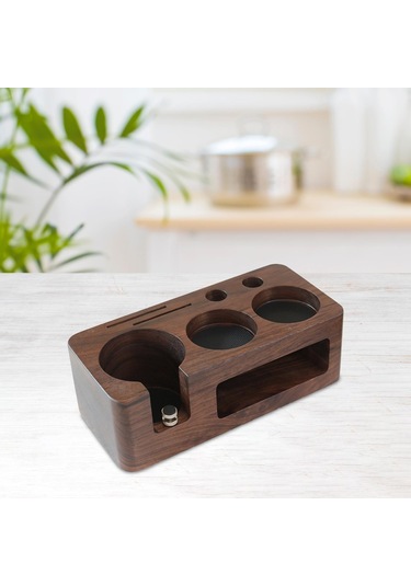 Suntek Kahve Sabotaj Tutucu Ahşap Kahve Sabotaj İstasyonu Tabanı Espresso Cafe Bar Için 51mm 53mm
