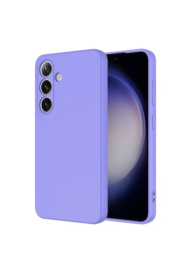 Adige Samsung Galaxy A36 Uyumlu Kılıf Lansman İçi Kadife Silikon Lila + Ekran Koruyucu