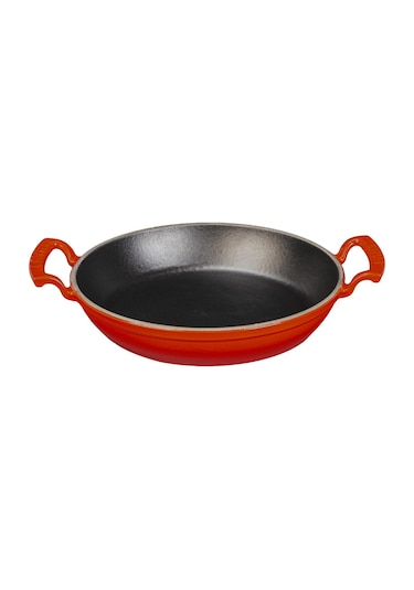 Lava Döküm Yuvarlak Sahan Döküm Demir Yekpare Çift Kulplu Çap(Ø)24cm. -