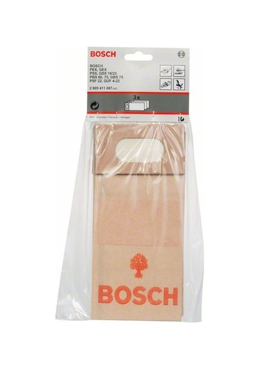 Bosch (Tek Kullanımlık) 3lü Kağıt Toz Torbası - 2605411067