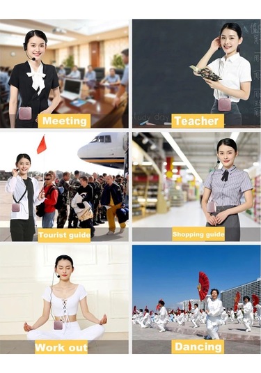 Jialan Hoparlör Ses Amplifikatörü Headworn Mikrofon Mikrofon