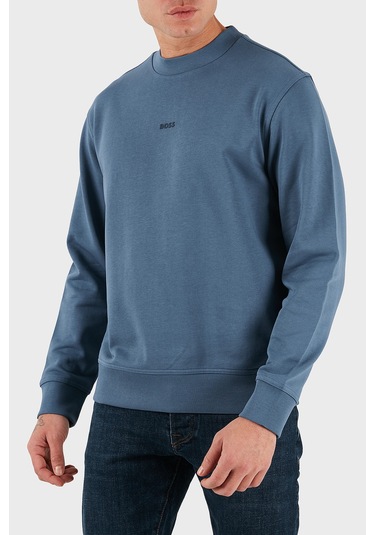Boss Erkek Sweat 50514541 495 Mavi Mavi