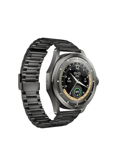 Kalobee Sk44 Business Amoled Ekran 3 Kordonlu Akıllı Saat İphone & Android Uyumlu,48 Mm Siyah