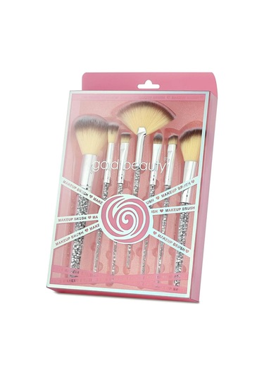 Fontenay Pembe Parıltılı 7'li Makyaj Fırçası Set