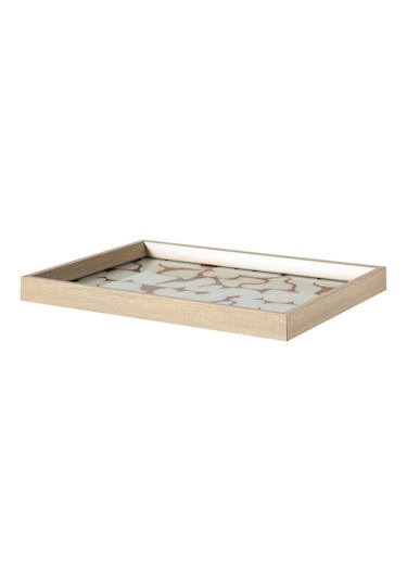 Mudo Home Soft Brown Dekoratif Tepsi 31x42 Cm Bej