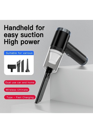 Wondernest Ve Taşınabilir Süpürge Sones Q108 Mini Kullanımlı Kablosuz Güçlü Ev Elektrikli El Cleaner Çift Beyaz Araba Ot Beyaz