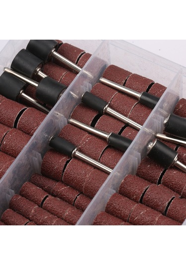 Symbee Alüminyum Oksit Zımpara Seti: 252 Parça, 1/4", 3/8", 1/2" Çaplı Zımpara Bantları Ve Mandreller, Ahşap Ve Metal Polishing İçin Plastik Kutuyla