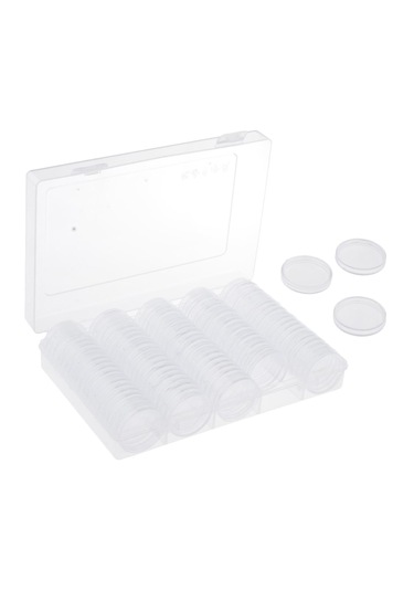 Dolıty 100x 25mm Madeni Para Kapsülleri W/sikke Toplama Temizlemek