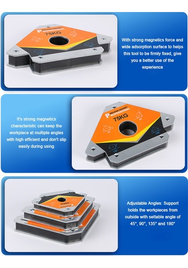 Wezone Çok Açıklı 45 -90 -135 -180 55kg Manyetik Kaynak Konumlandırıcı, Kaynak İçin Sabitleme Aracı