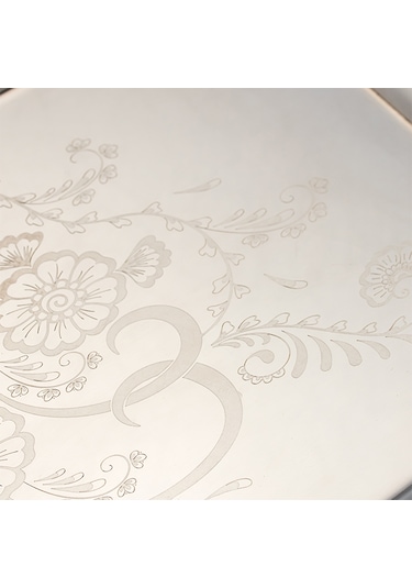 Porsima Gold 2 Li Paslanmaz Çelik Kahve Sunum Tepsisi Gümüş Go...