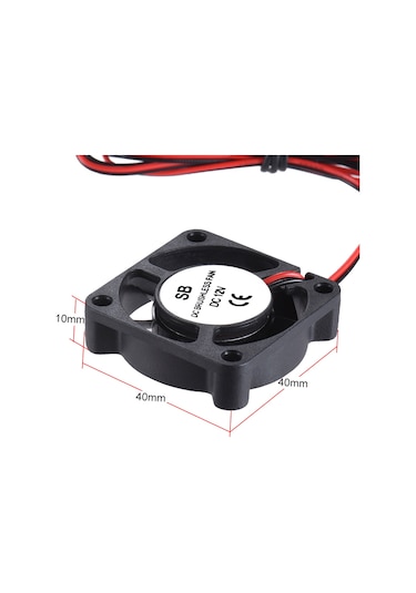 Shineyee 3d Yazıcı Ekstruder Soğutma Fanları, 12v 0.08a, 2 Pin, 6000r/min, 2 Adet