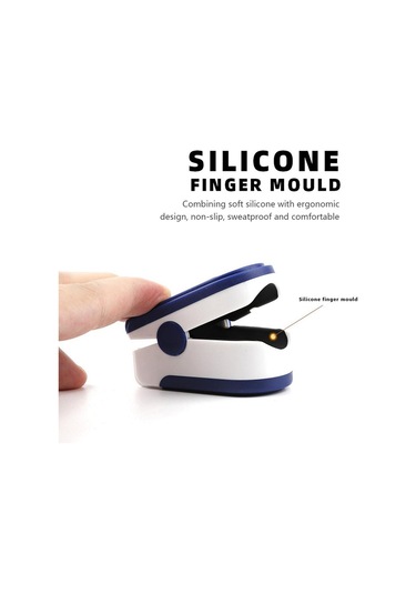 Parmak Ucu Nabız Oksimetresi Kan Oksijen Doygunluğu Ve Nabız Monitörü, Kordonlu 2 Yönlü Ekran