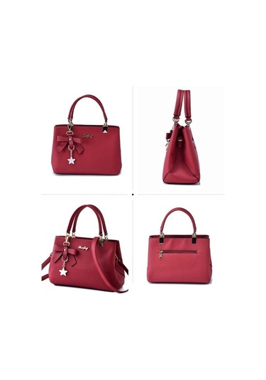 Wondernest Kadın Lüks Bez Erik Çiçeği Yay Tatlı Messenger Çanta Koyu Mavi Koyu Mavi