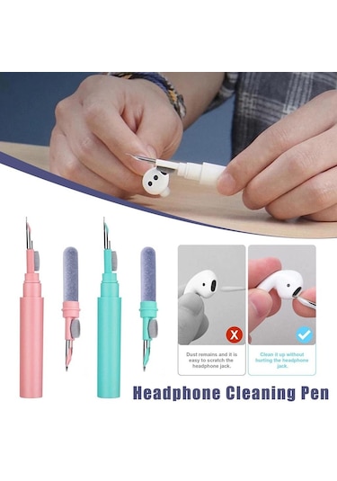 Yeşil Fonken Bluetooth Kulaklık Temizleme Kiti İçin Kulaklık Kutusu Temizleme Aracı Fırça Kalem Kulaklık