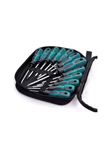 Fortunelane 12 Adet Krom Vanadyum Çelik Manyetik Tornavida Seti - Ev Aletleri Tamiri İçin Dayanıklı