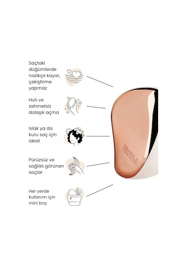 Tangle Teezer Compact Styler Rose Gold Vory Saç Fırçası