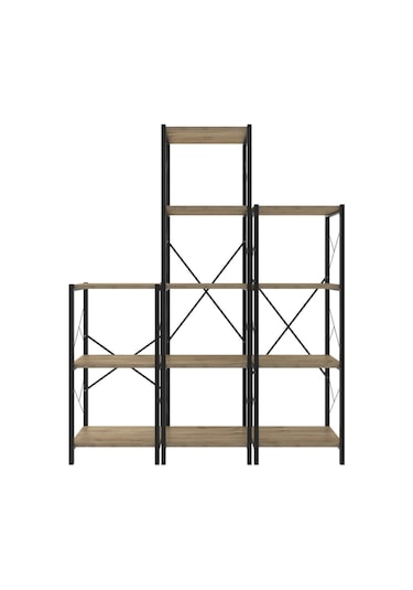 Morpanya Veraca Merdiven Metal Mutfak Rafı 3 Bölmeli Mutfak Rafı Malzeme Dolabı Mikrodalga Fırın Rafı