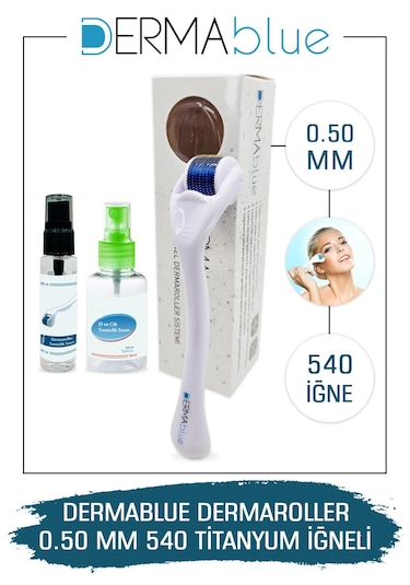 Dermablue 0.50mm Dermaroller 540 Titanyum Iğneli Orijinal Derma R