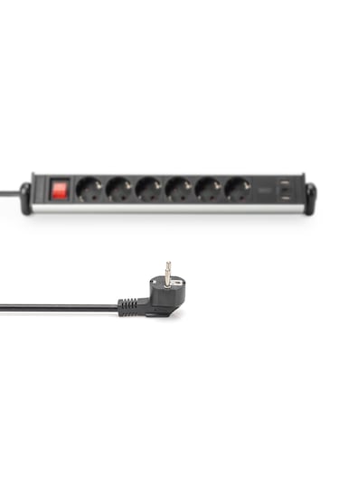 Ofis İçin 6 Prizli Çoklu Priz, 3 Adet Usb 2xusb-a +1xusb A