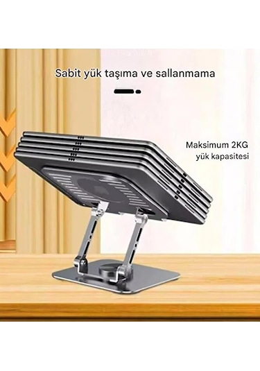 Metal Stand 360 Dönebilen Tablet Ve Laptop Standı / 4-12.9 İnch