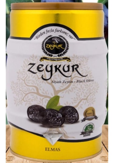 Zeykur Elmas Siyah Zeytin Teneke 1 KG