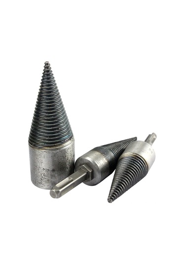 Xindoker Ev, Kamp Ve Çiftlik İçin Elektrikli Matkap Uyumlu Odun Bölme Aleti - Hızlı Ve Kolay Kuru/ince Odun Bölme, 30mm Yuvarlak Saplı Çelik Uç