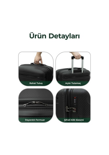 Artemis Polipropilen Pp Kırılmaz 2'li Valiz Seti Büyük Ve Kabin Boy - Gri Gri