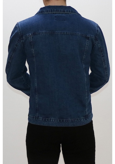 Vikings Jeans Erkek Kot Ceket Lacivert Kot Ceket Lacivert