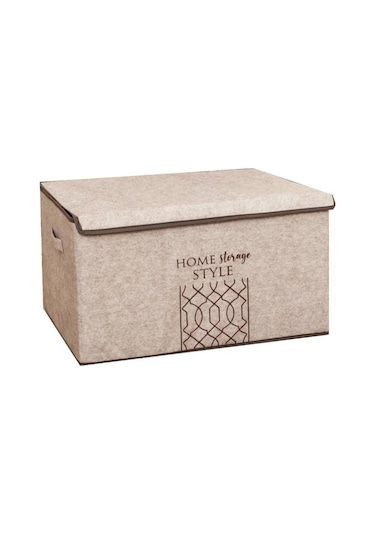 Keçe Kapaklı Mega Plus Baza Hurcu, Çok Amaçlı Düzenleyici Organizer Kutu Mega Boy 57x41x31cm Kahve Kahverengi