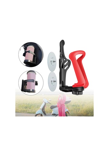 Suntek Bisiklet Su Şişesi Tutucu Taşınabilir Hafif Şişe Kırmızı