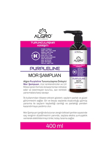 Algro Turunculaşma Karşıtı Silver Mor Şampuan 400 ML