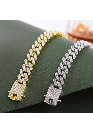 Relaxed Kişiselleştirilmiş Eşkenar Dörtgen Alaşımlı Çok Satan Aksesuarlarla Erkekler Ve İçin Doğrusal Hip-hop Çelik Kolye 57054774 Altın