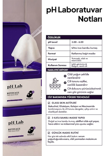 Phlab Retinage Daily Quick Günlük 30'lu Maske