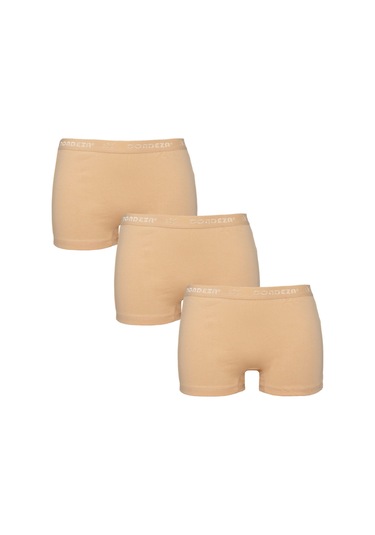 3'lü Paket Kadın Boxer Ten