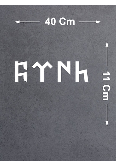 Göktürkçe Türk Yazısı Sticker - Araba Oto Motosiklet Karavan Sticker - 00348 40x11 Cm