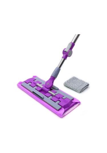 Yer Duvar Fayans Yüzey Temizliği İçin Mikrofiber Mop Paspas Mor
