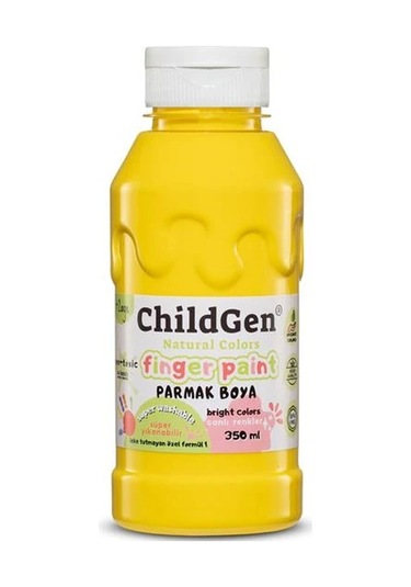 Childgen Parmak Boya 3'lü Set - 350 Ml X 3 Turuncu Sarı Mor Mavi