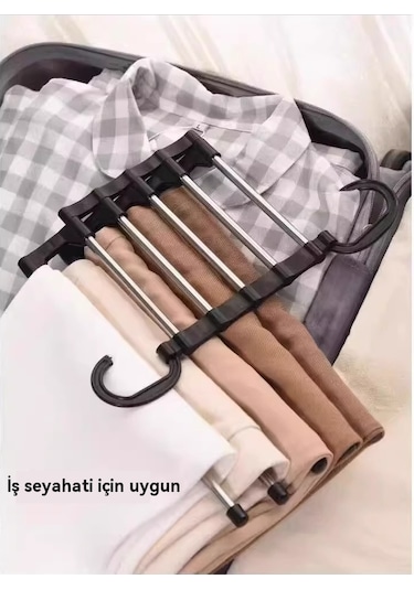 Katlanır Pantolon Askısı Giysi Çok İşlevli Pantolon Askısı Ev Depolama Askısı Beyaz