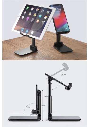 Buffer Siyah Aynalı Cep Telefonu Sabitleyici Telefon Standı