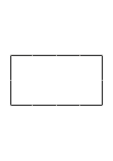 Geeksen 150 İnç Katlanabilir Projeksiyon Perdesi - 16:9 Oranlı, Işık Geçirmez Beyaz Ekran