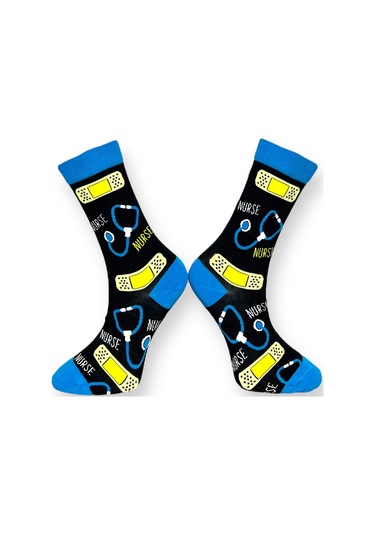 3'lü Unısex Sağlık Temalı Esnek Nem Alabilen Pamuklu Spor Soket Çoraplar Çok Renkli