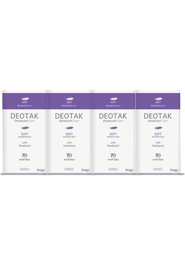Deotak Soft Unisex Krem Deodorant 4 x 35 ML