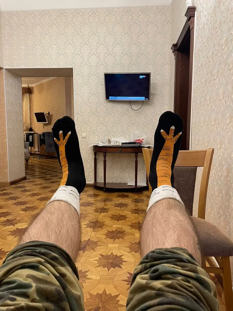 Morrah Komik Tavuk Patikli Çoraplar 1 Çift Arkadaş İçin Hediye 224908437 Siyah