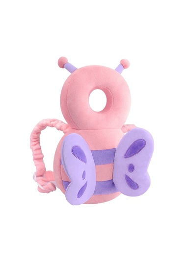 Bebeğin Başını Korumaya Yönelik Emniyet Yastığı, 0-3 Yaş, 19 X 33 X 6 Cm, Pembe Ve Mor