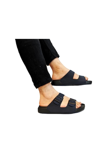 Pierre Cardin 7408 Lacivert Çift Tokalı Yumuşak Taban Erkek Terlik Lacivert