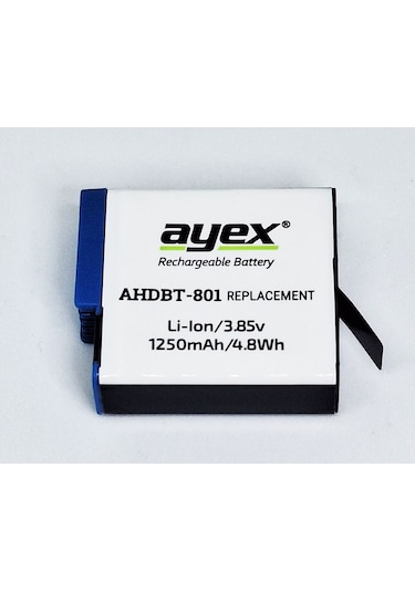 Ayex Ahdbt-801 Batarya, Gopro Hero 8, 7, 6, 5 Uyumlu