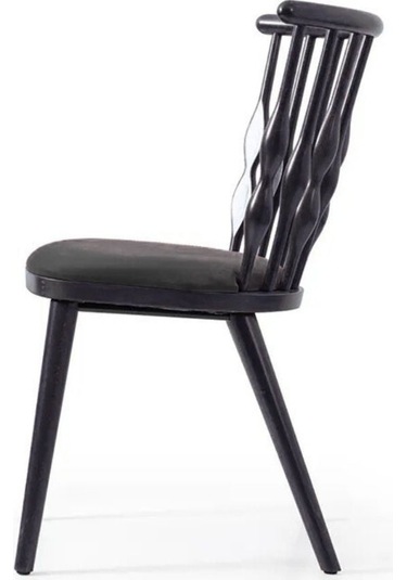 Natura Retro Ahşap Sandalye Siyah - Siyah