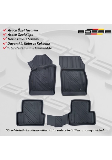 Opel Astra J Paspas Araca Özel 2009 2021 BOSSE 3D Havuzlu Oto Paspas