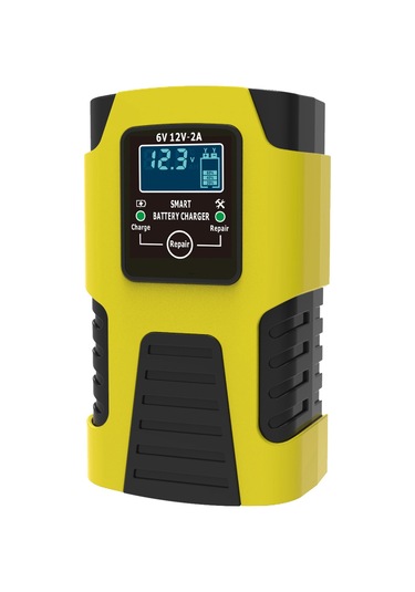 Symbee 6v/12v 2a Akıllı Akü Şarj Cihazı - Otomobil Motosiklet İçin 3 Aşamalı Tam Otomatik - Lcd Ekranlı - Güven Korumaları