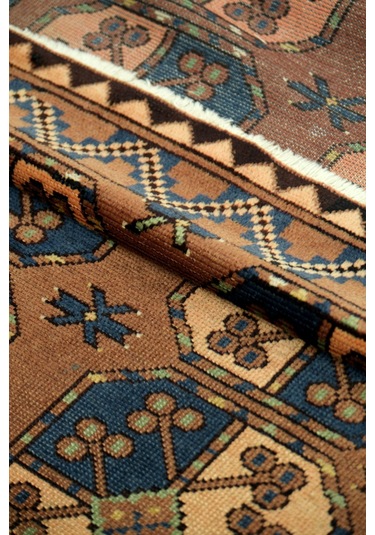 Konya El Dokuma Halı - Yün Üstü Pamuk - Leh1171 Kahverengi